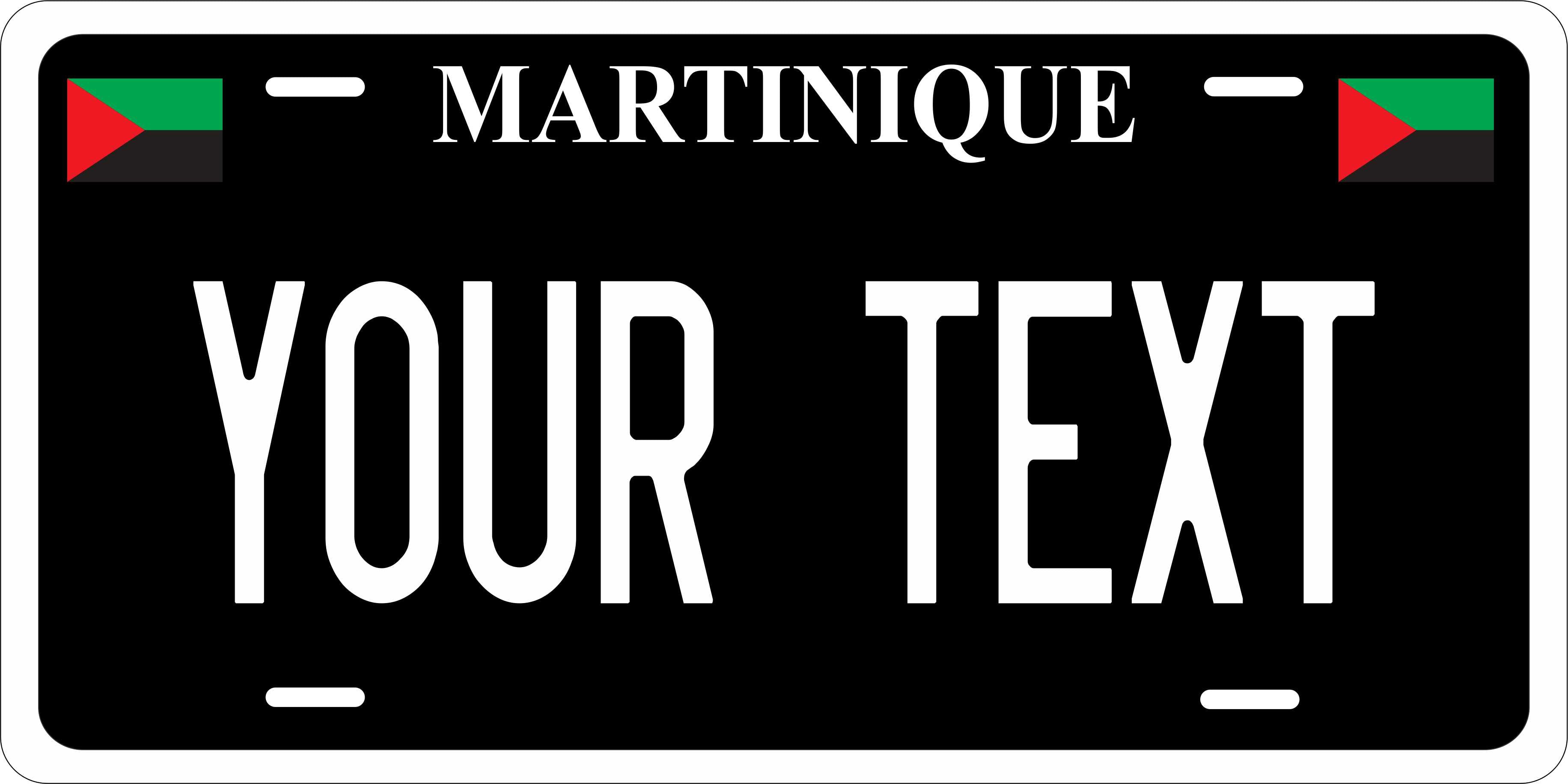 Martinique Black CARI License Plate Custom Novelty Car Bike Motorcycle