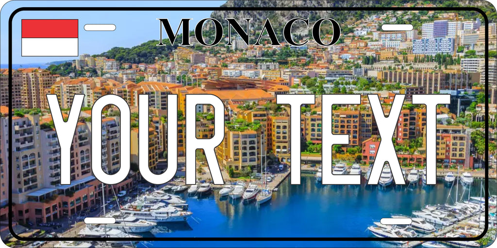 Monaco City License Plate personalized Novelty Fun Car Bike Motorcycle