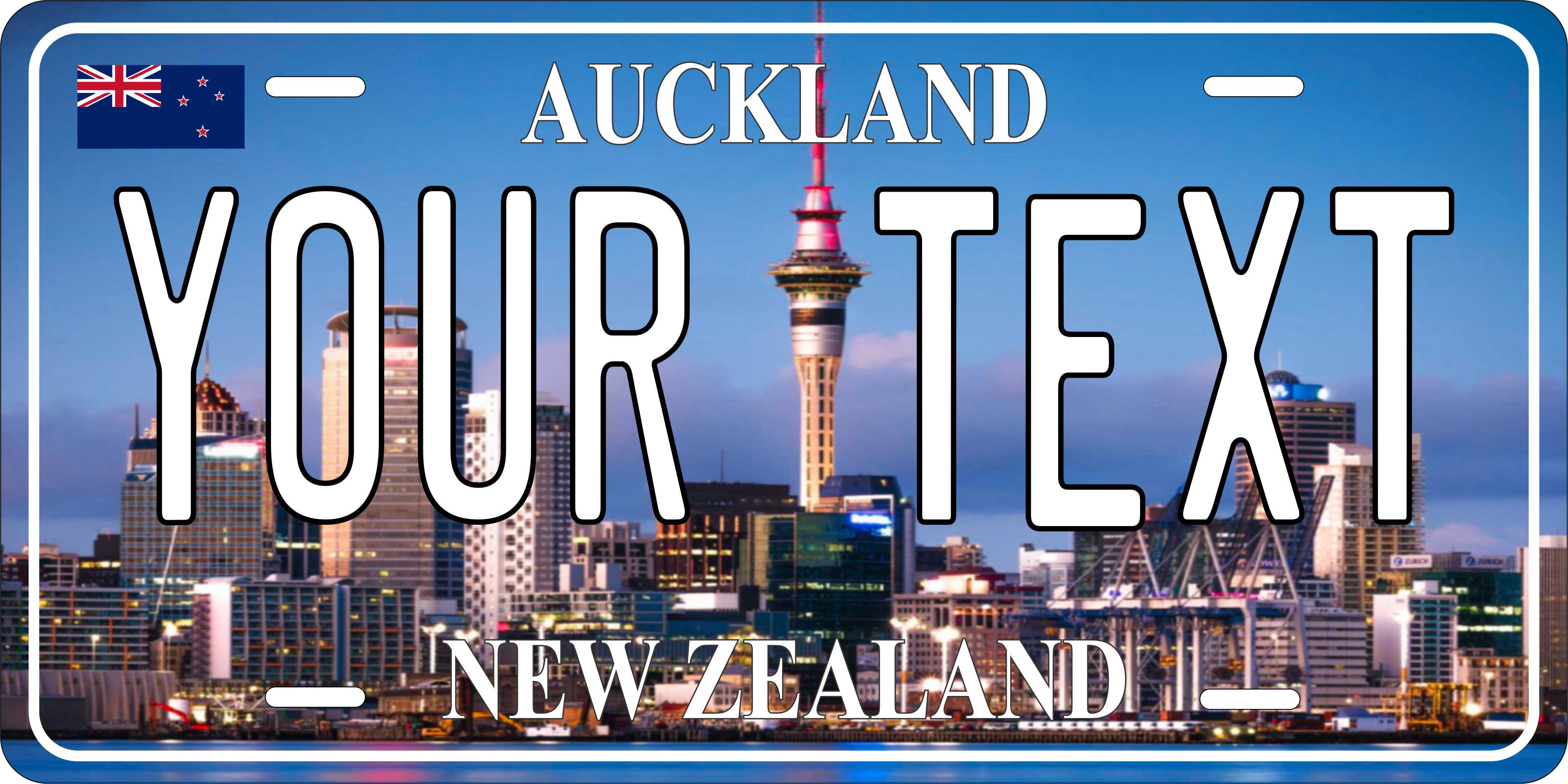 Auckland New Zealand Oceanic City Asia License Plate personalized Novelty Fun Car Bike Motorcycle