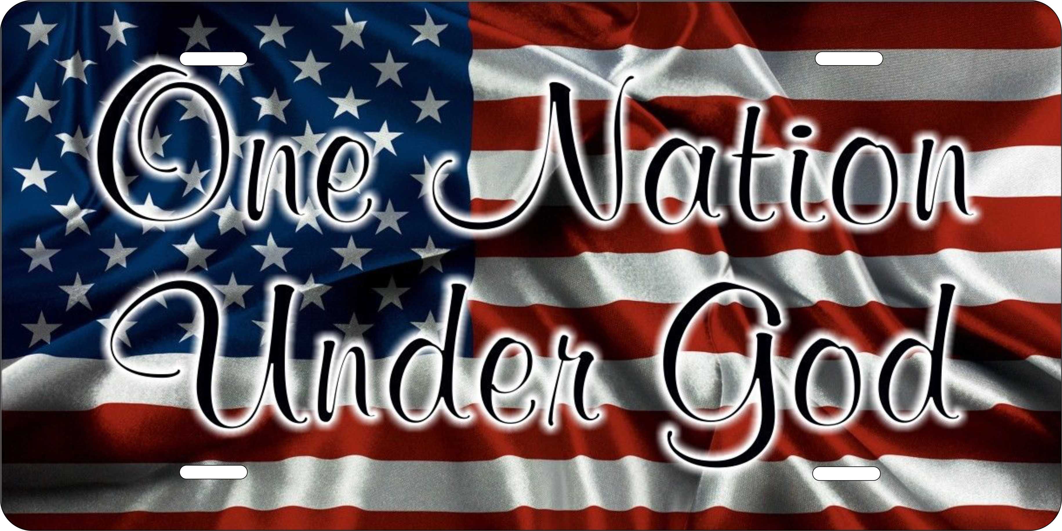One nation under God ver2 Christian License Plate personalized Novelty Fun Car Bike Motorcycle