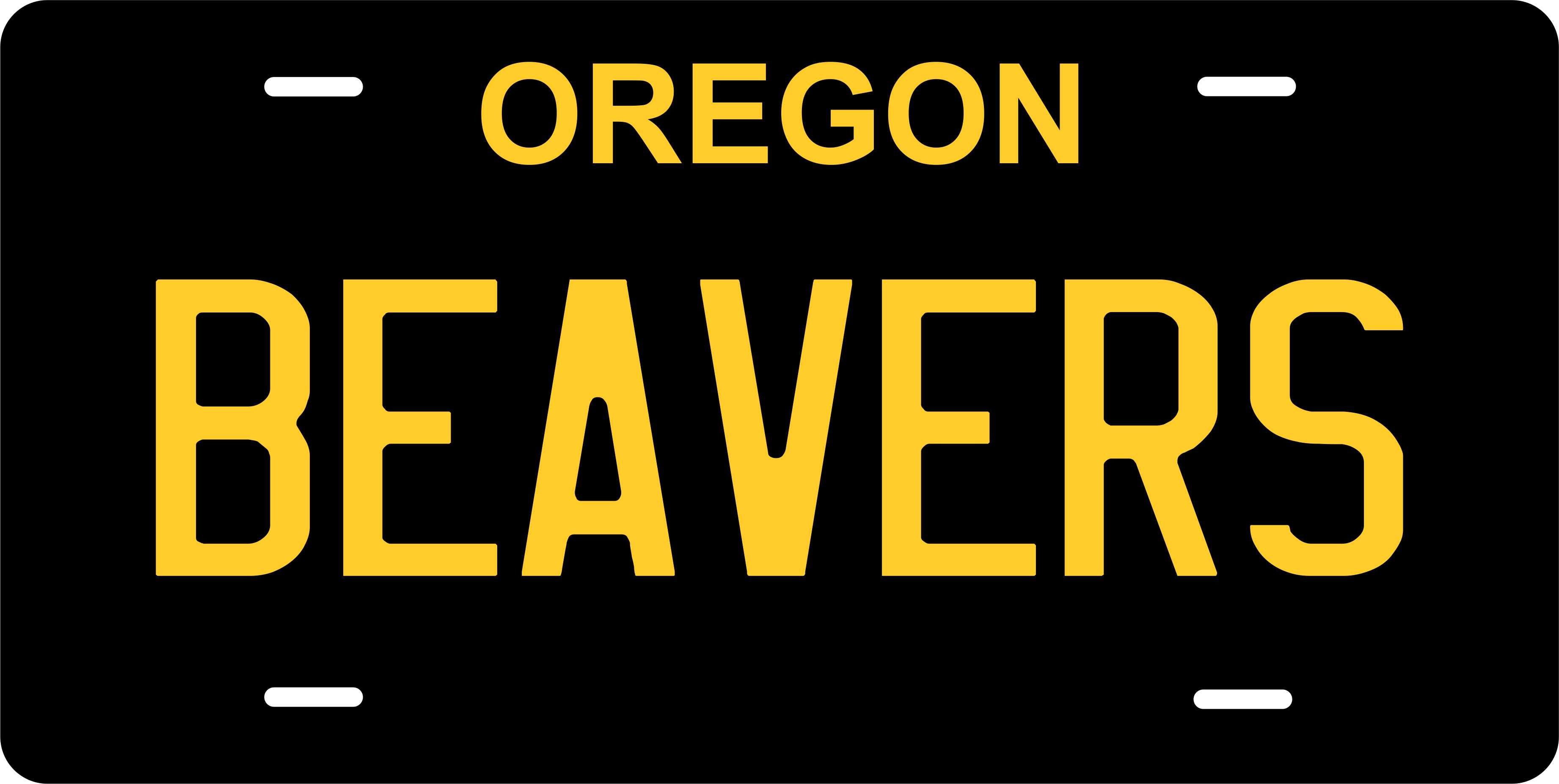 Oregon Black Yellow License Plate Personalized Novelty Fun Car Bike Motorcycle