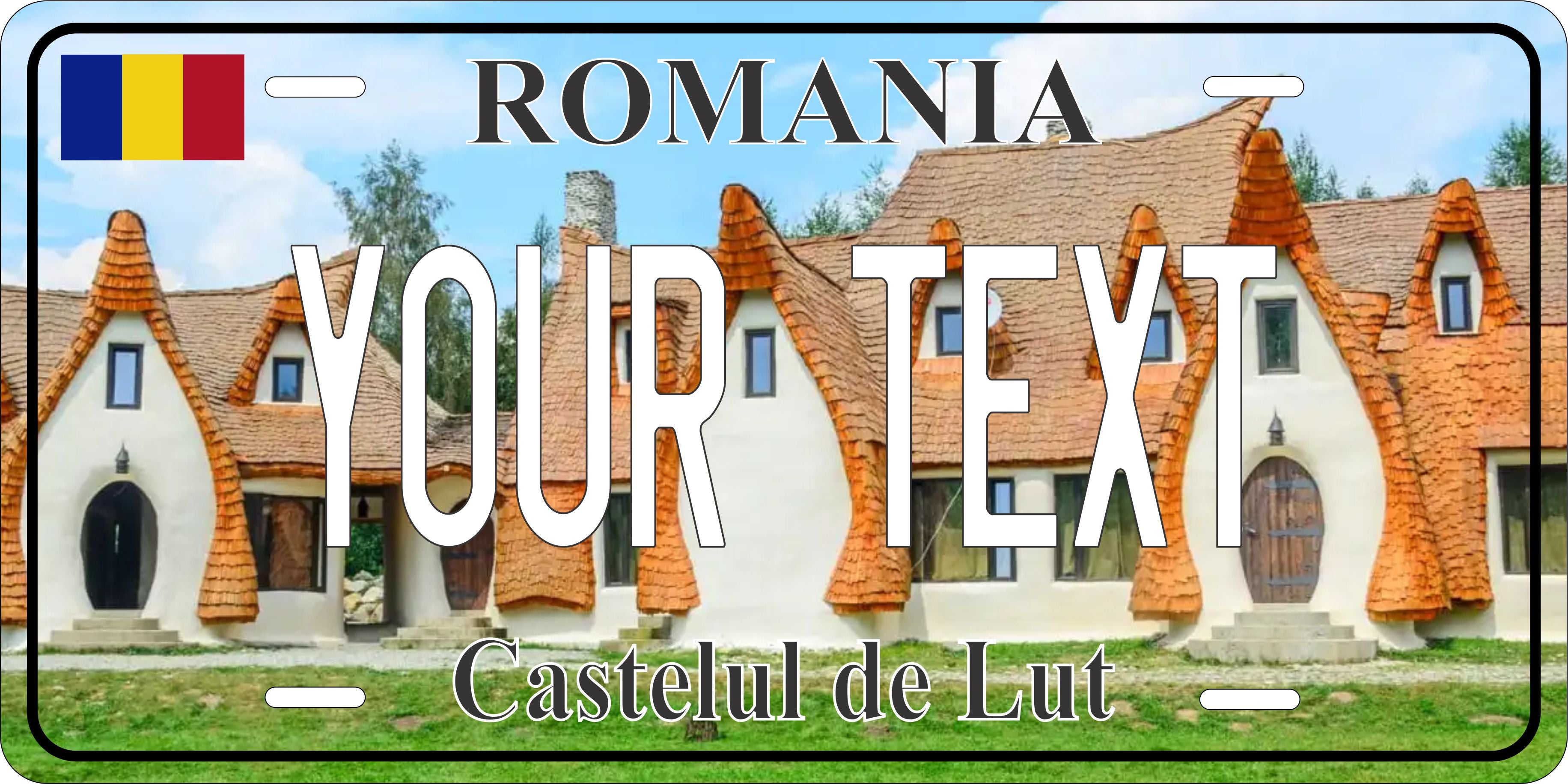 Castelul de Lut Romania City License Plate personalized Novelty Fun Car Bike Motorcycle