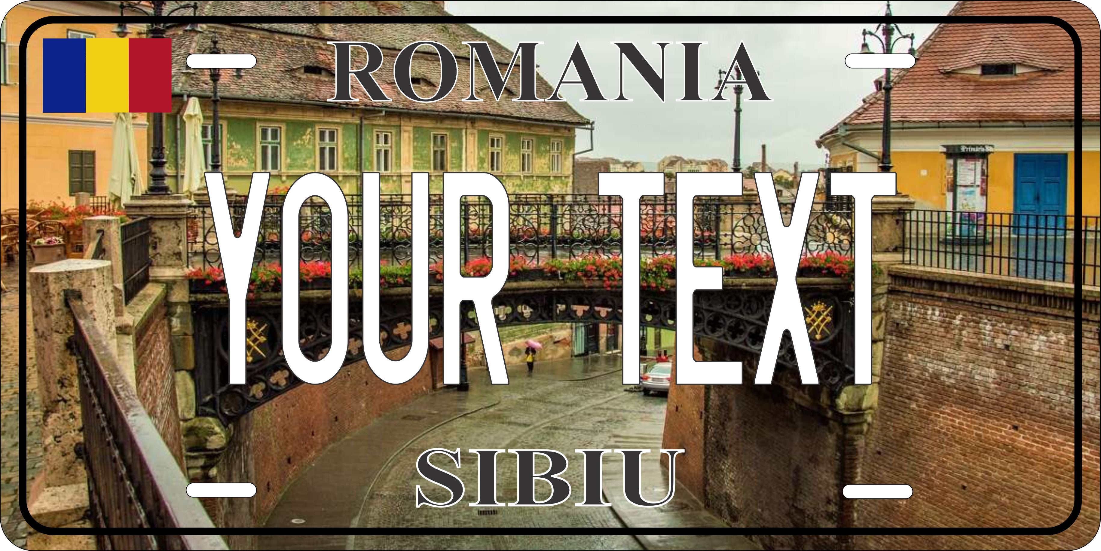 Sibiu Romania City License Plate personalized Novelty Fun Car Bike Motorcycle