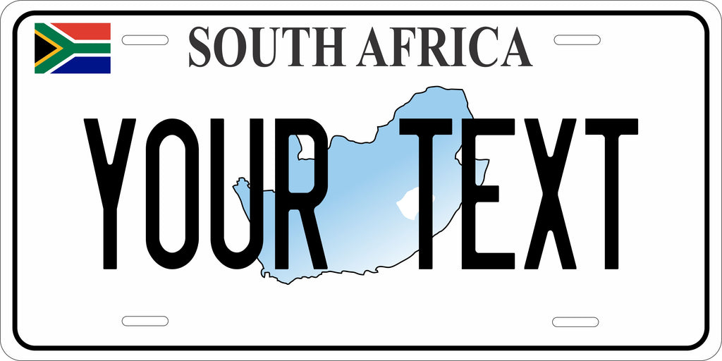South Africa Flag Outline License Plate personalized Novelty Fun Car Bike Motorcycle