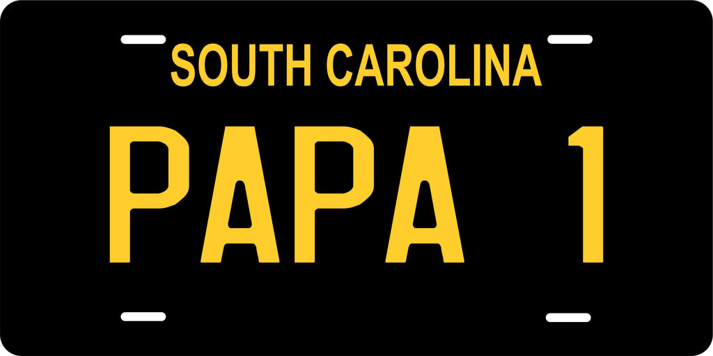 South Carolina Black Yellow License Plate Personalized Novelty Fun Car Bike Motorcycle