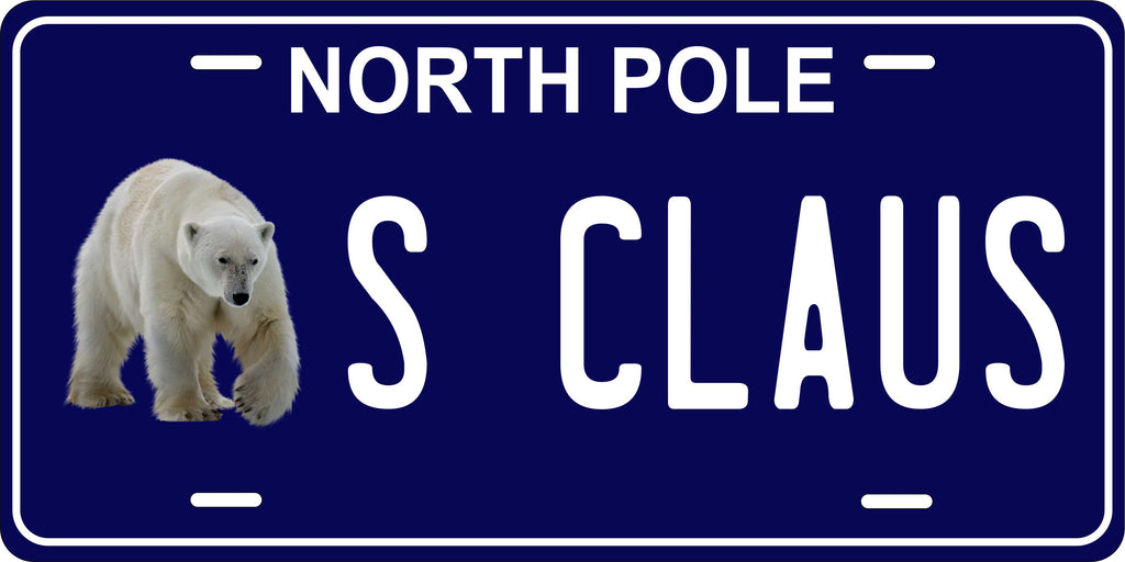 North Pole Blue CSA License Plate Custom Novelty Car Bike Motorcycle
