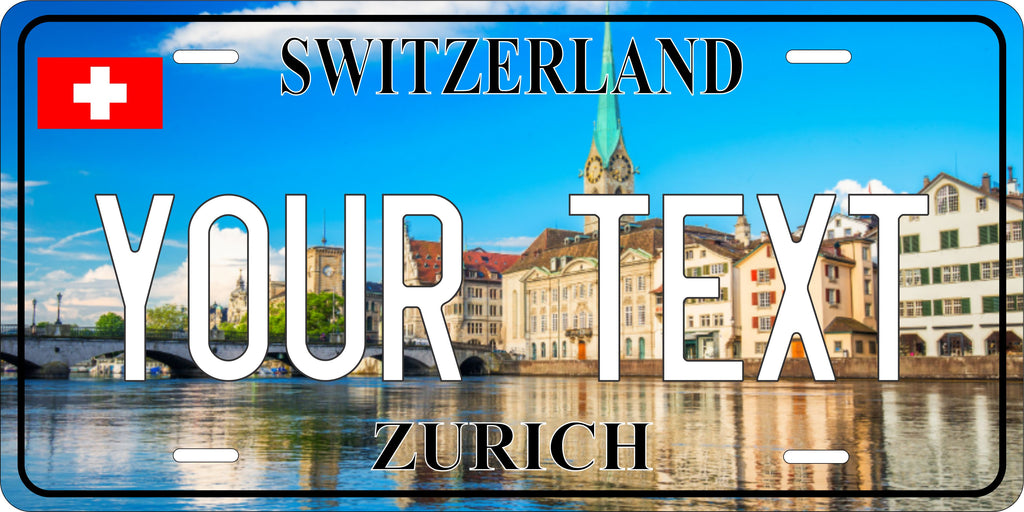 Zurich Switzerland City License Plate personalized Novelty Fun Car Bike Motorcycle