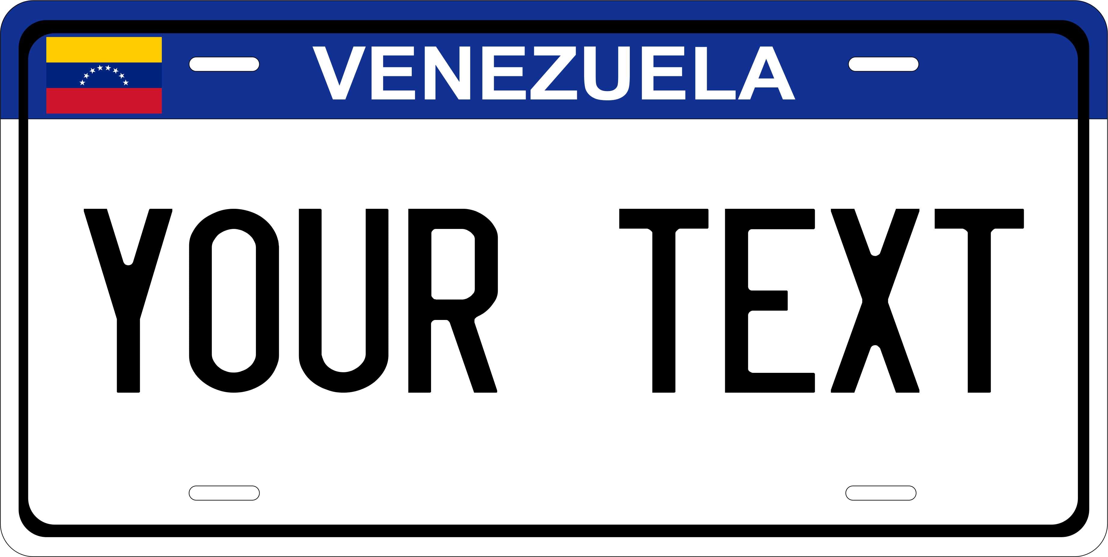 Venezuela Blue CSA License Plate Custom Novelty Car Bike Motorcycle